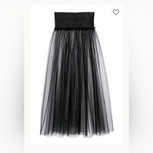 H&M Long Black Transparent skirt Size 2